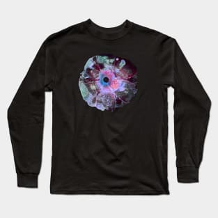 Abstract Blue Flower Long Sleeve T-Shirt